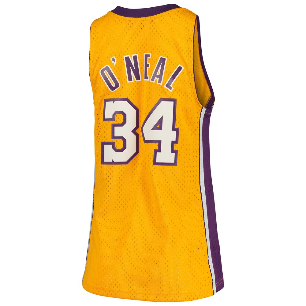 Maillot Shaquille O'Neal Los Angeles Lakers Swingman Hardwood Classics Femme - Gold