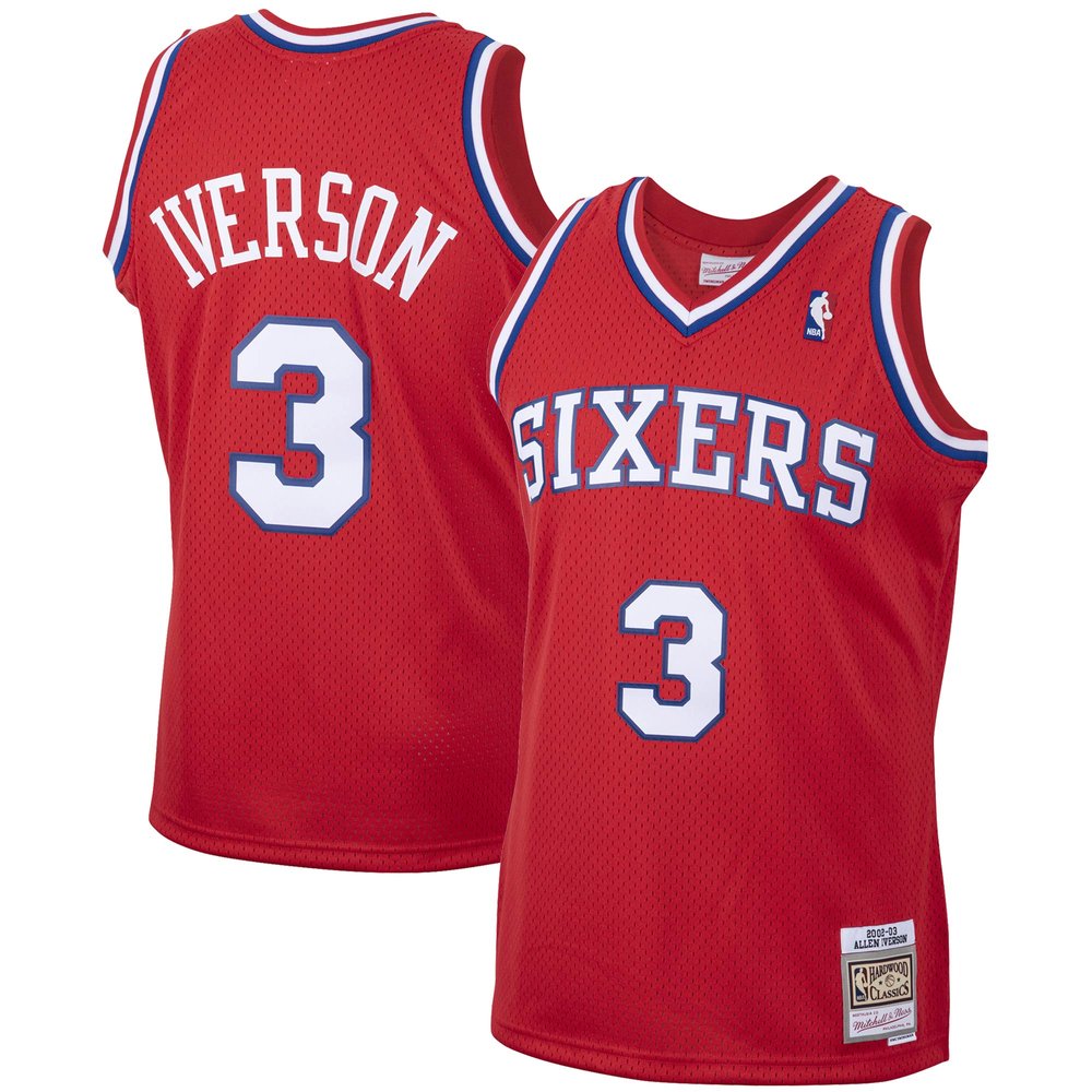 Maillot Allen Iverson Philadelphia 76ers Swingman Hardwood Classics - Red
