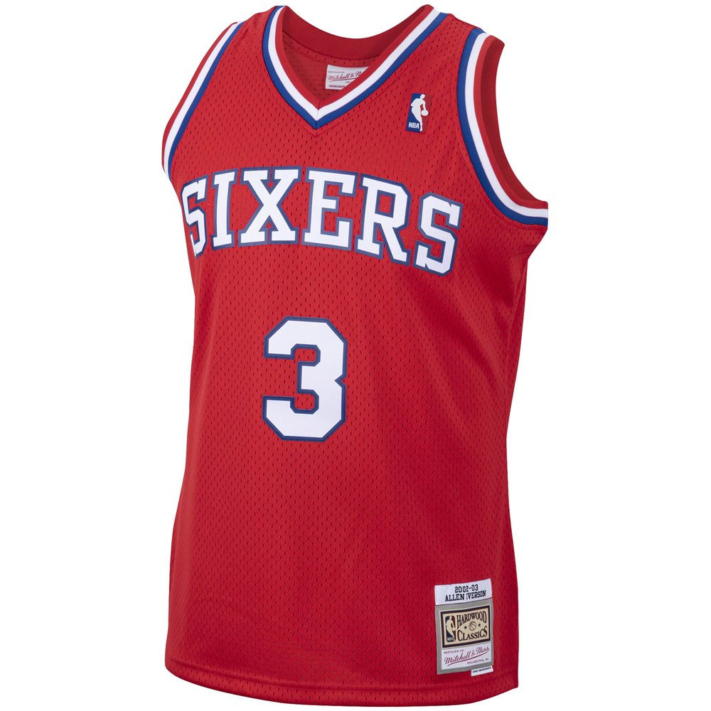 Maillot Allen Iverson Philadelphia 76ers Swingman Hardwood Classics - Red