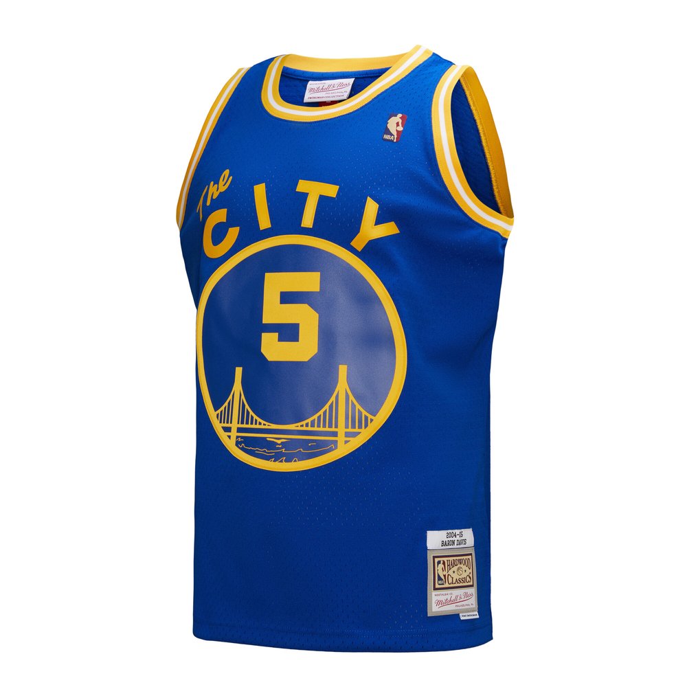 Maillot Baron Davis Golden State Warriors Swingman Hardwood Classics - Royal