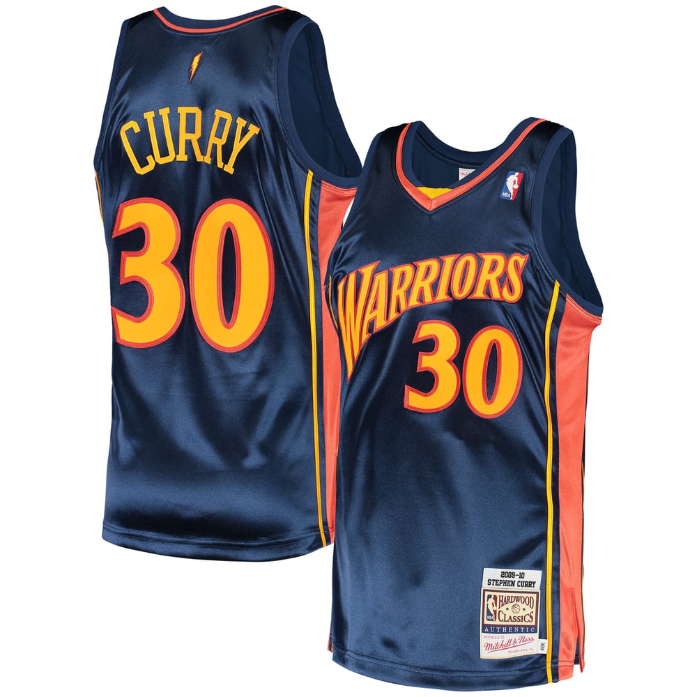 Maillot Stephen Curry Golden State Warriors Authentic Hardwood Classics - Navy
