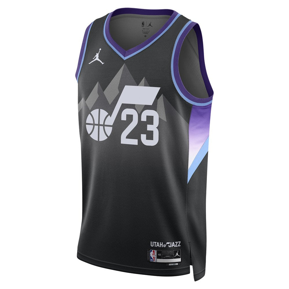 Maillot Lauri Markkanen Utah Jazz Swingman Statement Edition - Black