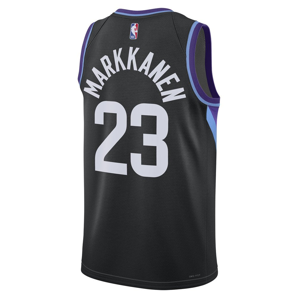 Maillot Lauri Markkanen Utah Jazz Swingman Statement Edition - Black
