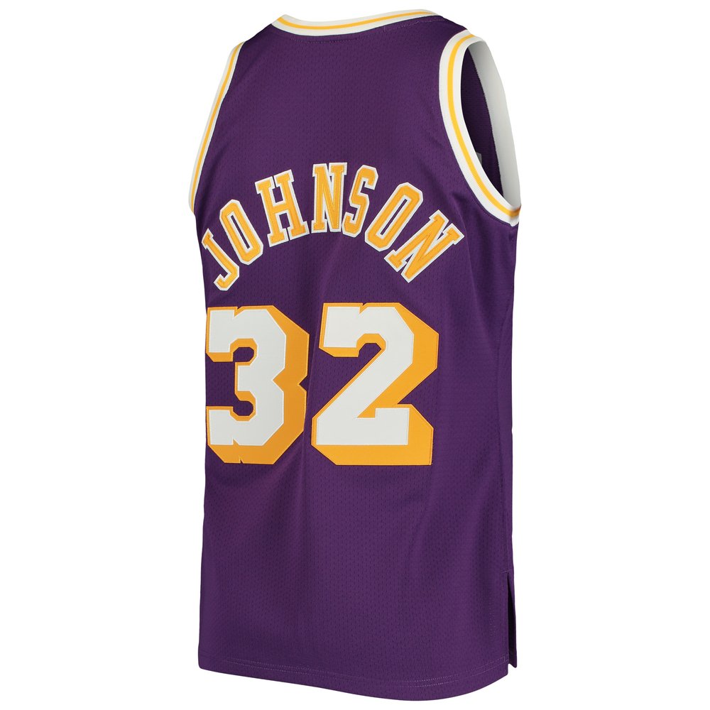 Maillot Magic Johnson Los Angeles Lakers Authentic Hardwood Classics - Purple