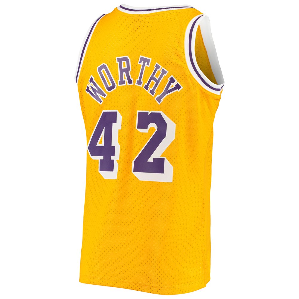 Maillot James Worthy Los Angeles Lakers Swingman Hardwood Classics - Gold