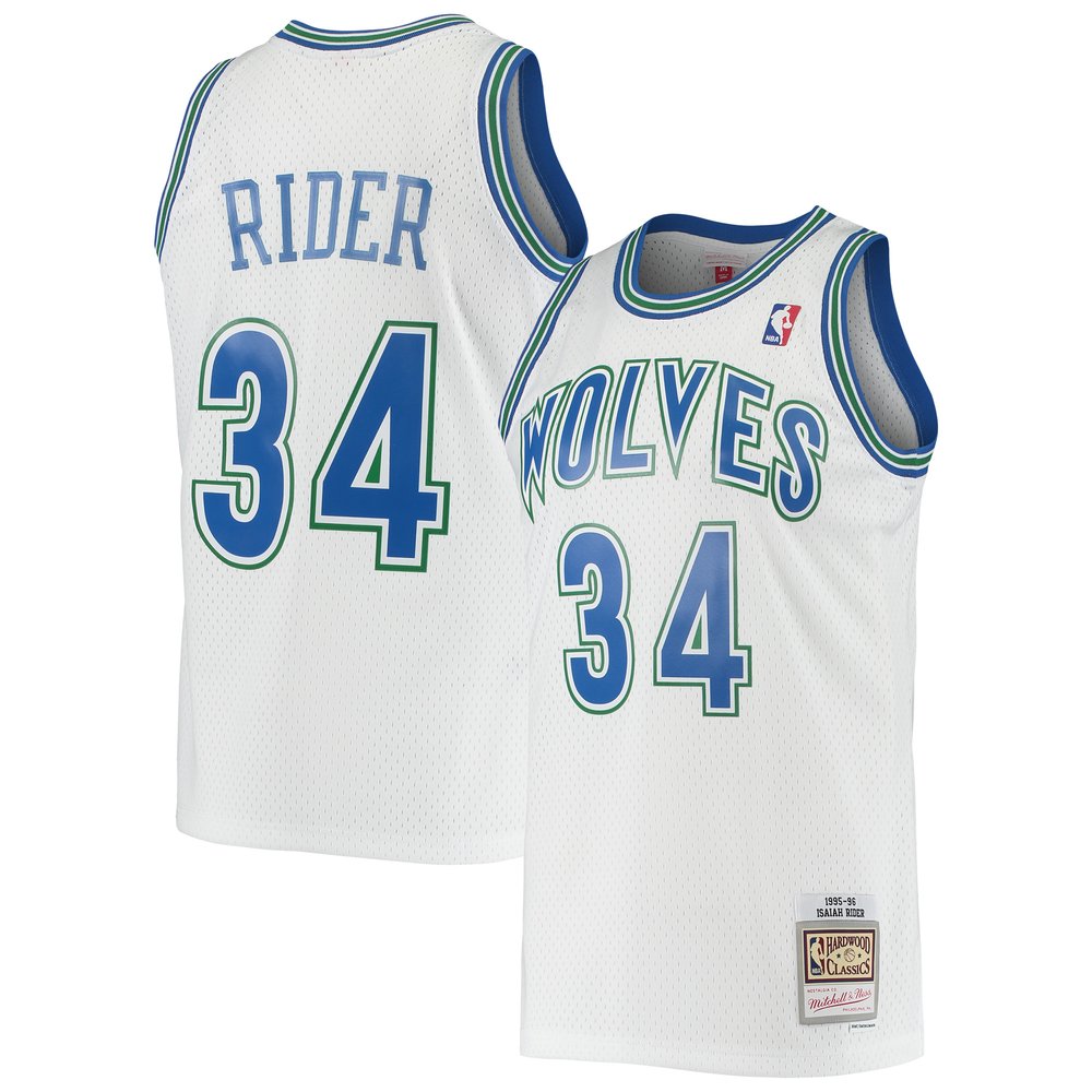 Maillot Isaiah Rider Minnesota Timberwolves Swingman Hardwood Classics - White