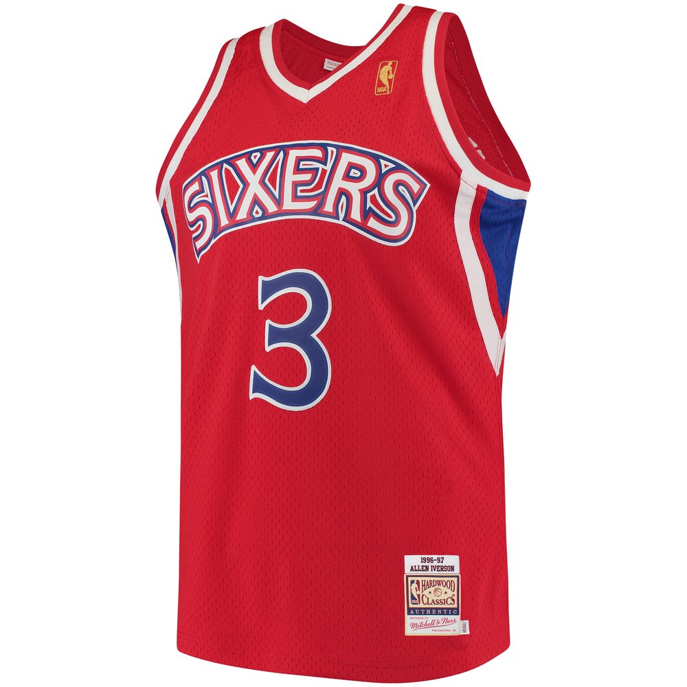 Maillot Allen Iverson Philadelphia 76ers Authentic Hardwood Classics - Red