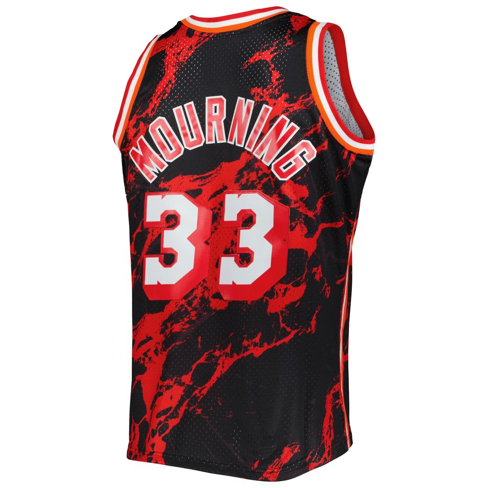 Maillot Alonzo Mourning Miami Heat Swingman Hardwood Classics - Black