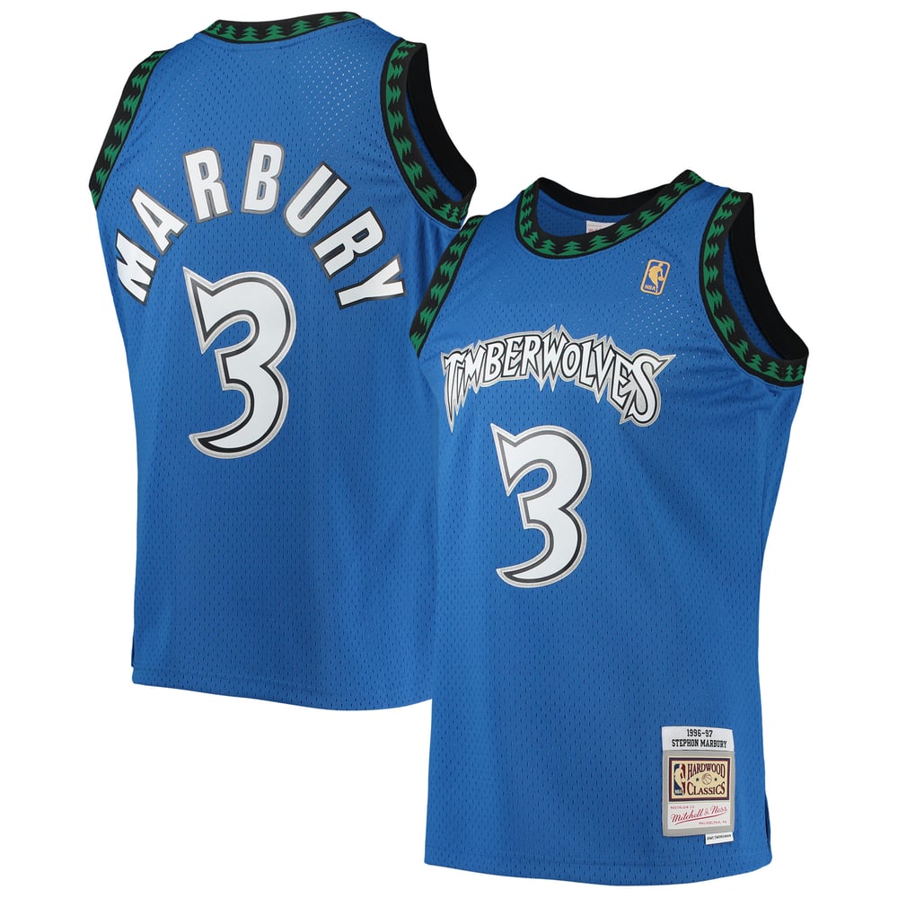 Maillot Stephon Marbury Minnesota Timberwolves Swingman Hardwood Classics - Blue