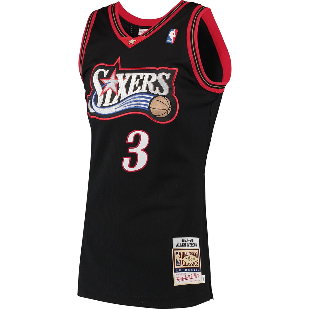 Maillot Allen Iverson Philadelphia 76ers Authentic Hardwood Classics - Black