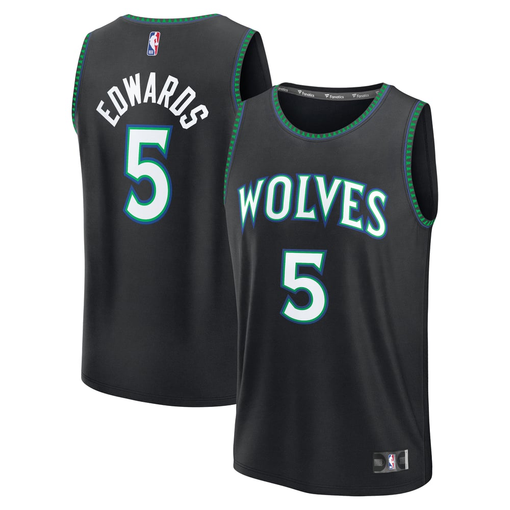 Maillot Anthony Edwards Minnesota Timberwolves Fast Break Statement Edition - Black