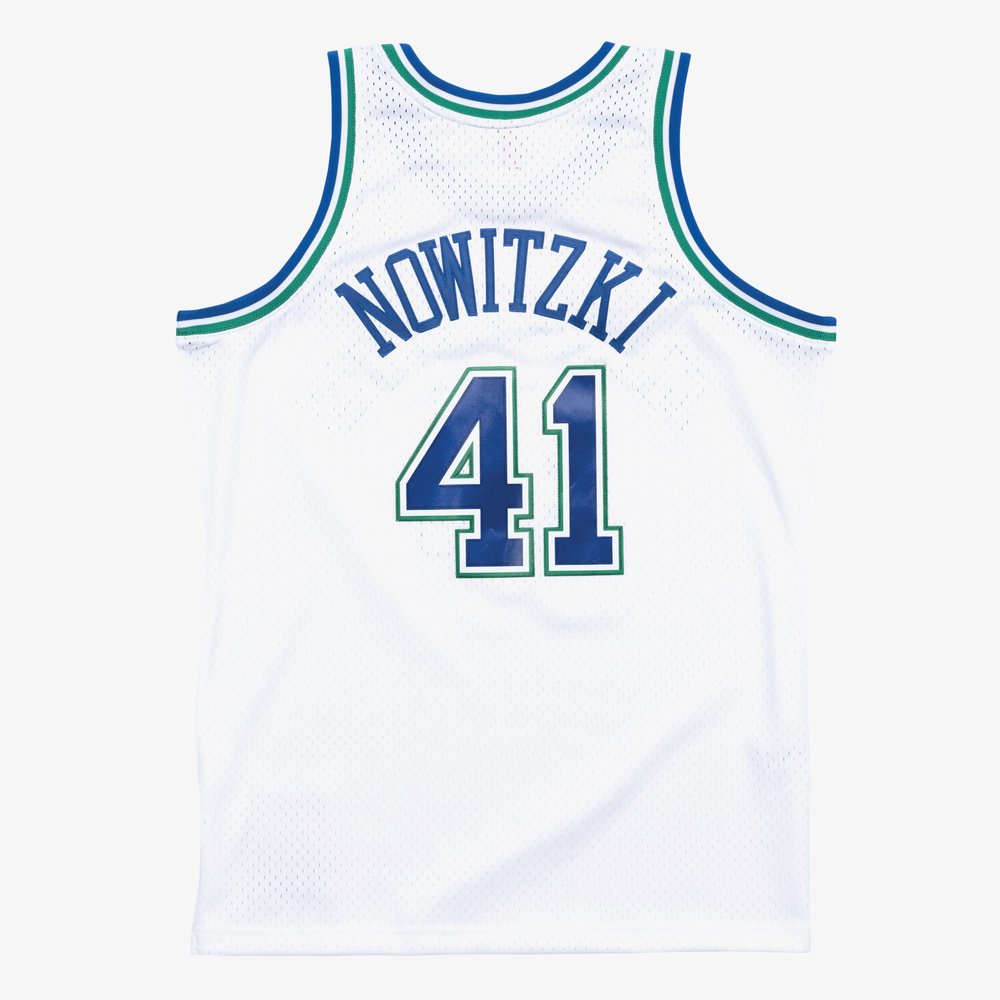Maillot Dirk Nowitzki Dallas Mavericks Swingman Hardwood Classics - White