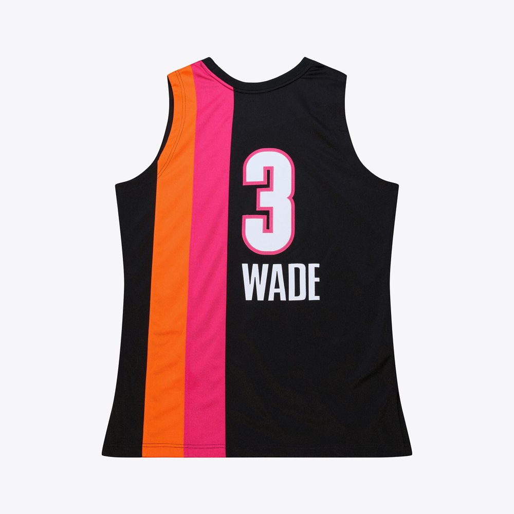 Maillot Dwyane Wade Miami Heat Authentic Hardwood Classics - Black