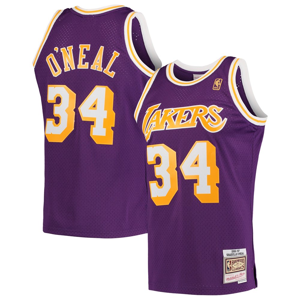 Maillot Shaquille O'Neal Los Angeles Lakers Swingman Hardwood Classics - Purple
