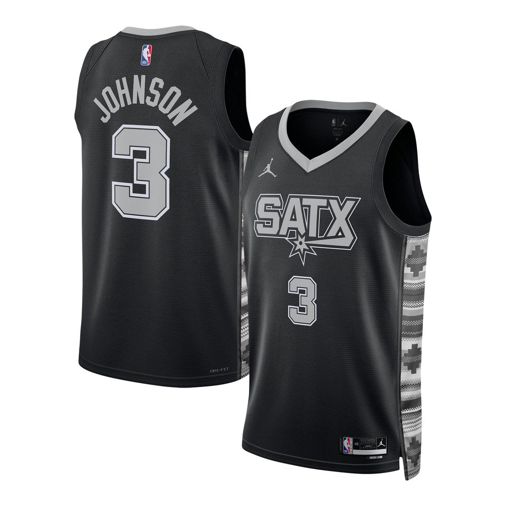 Maillot Keldon Johnson San Antonio Spurs Swingman Statement Edition - Black