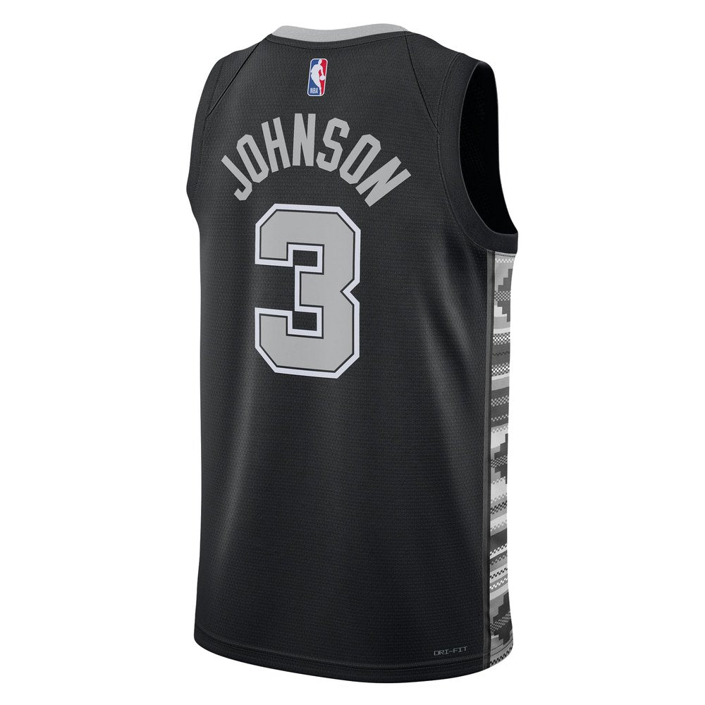 Maillot Keldon Johnson San Antonio Spurs Swingman Statement Edition - Black