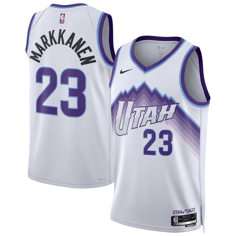 Maillot Lauri Markkanen Utah Jazz Swingman Association Edition - White
