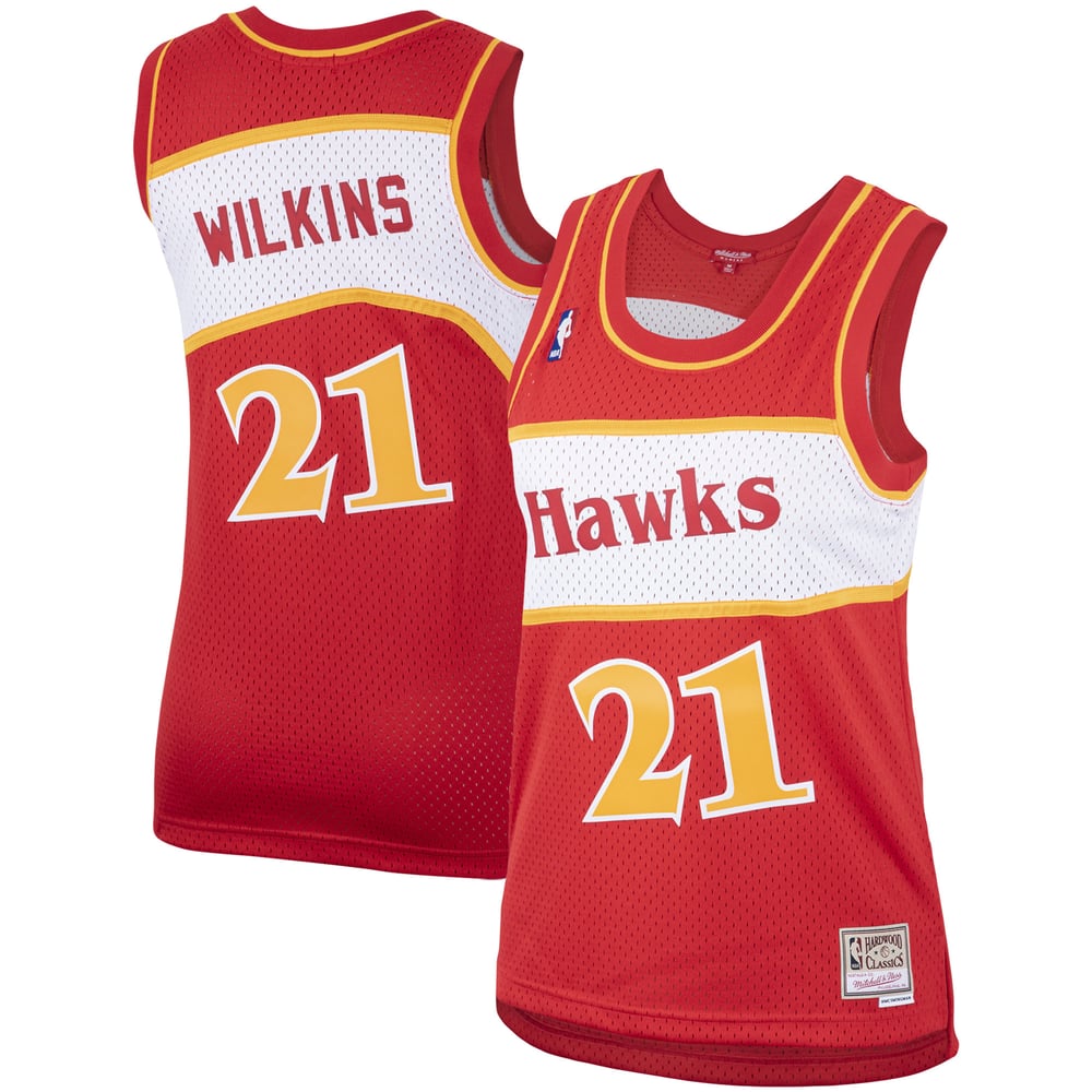 Maillot Dominique Wilkins Atlanta Hawks Swingman Hardwood Classics Femme - Red