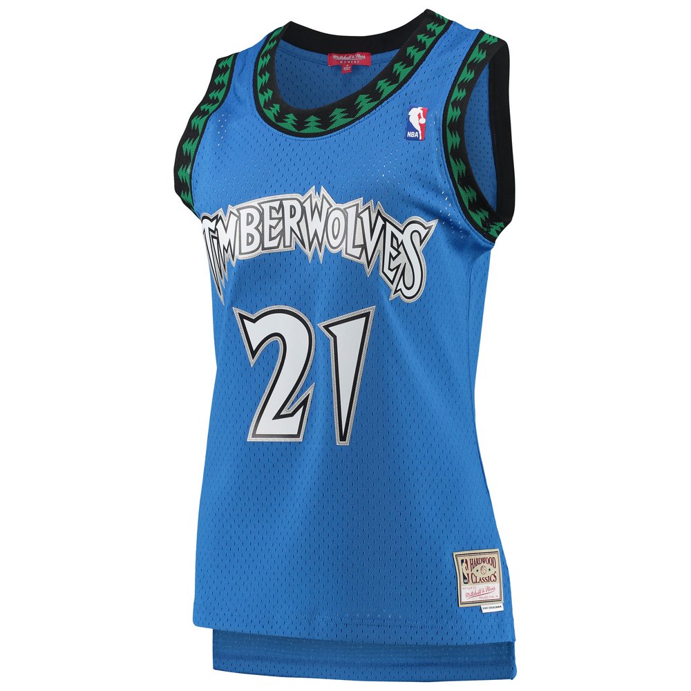 Maillot Kevin Garnett Minnesota Timberwolves Swingman Hardwood Classics Femme - Blue