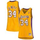 Maillot Shaquille O'Neal Los Angeles Lakers Swingman Hardwood Classics Femme - Gold