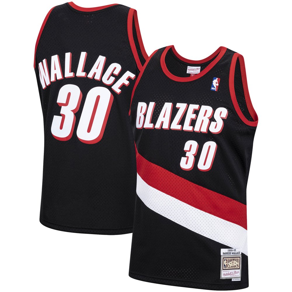 Maillot Rasheed Wallace Portland Trail Blazers Swingman Hardwood Classics - Black