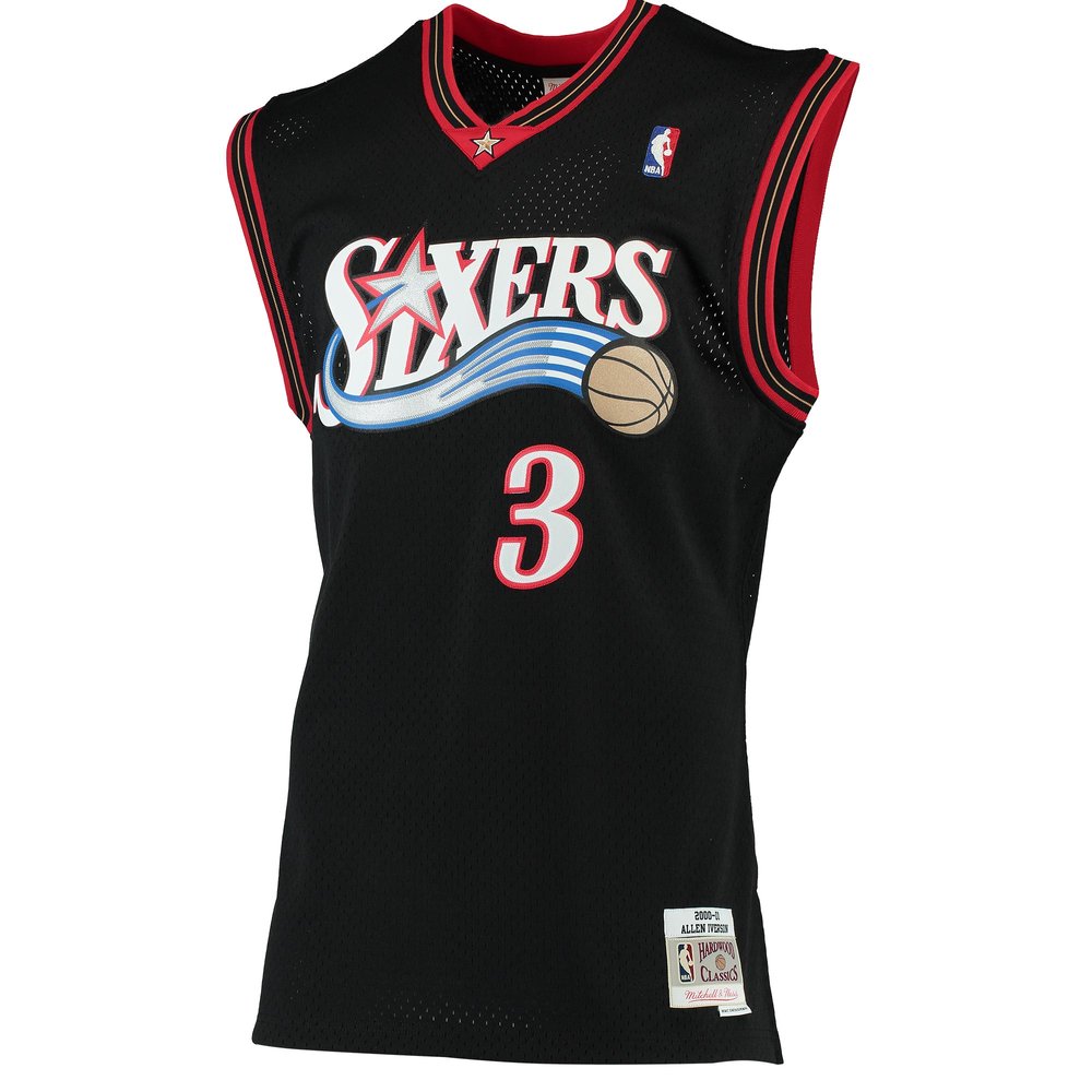 Maillot Allen Iverson Philadelphia 76ers Swingman Hardwood Classics - Black