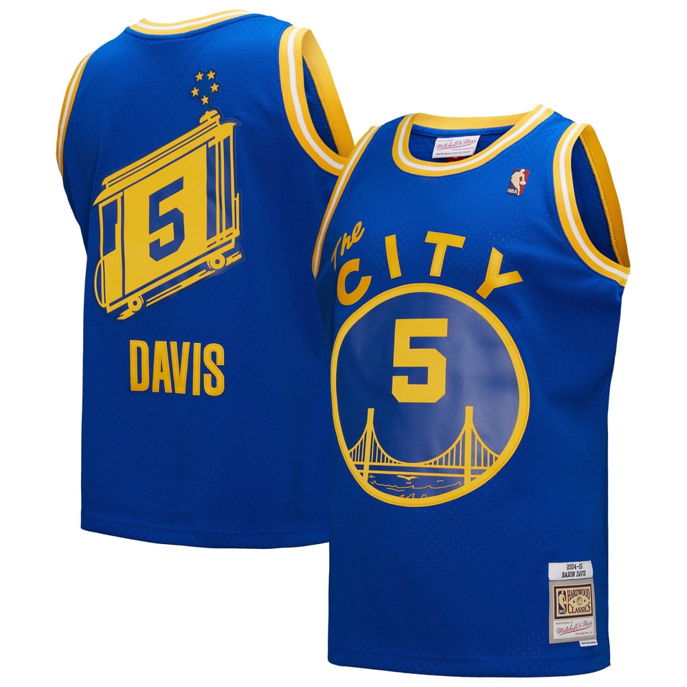 Maillot Baron Davis Golden State Warriors Swingman Hardwood Classics - Royal