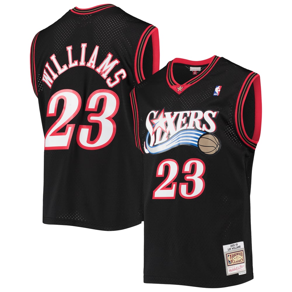 Maillot Lou Williams Philadelphia 76ers Swingman Hardwood Classics - Black
