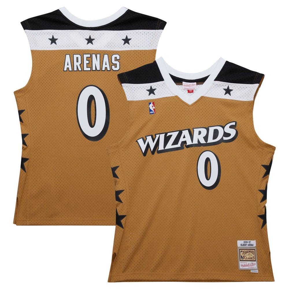 Maillot Gilbert Arenas Washington Wizards Swingman Hardwood Classics - Gold