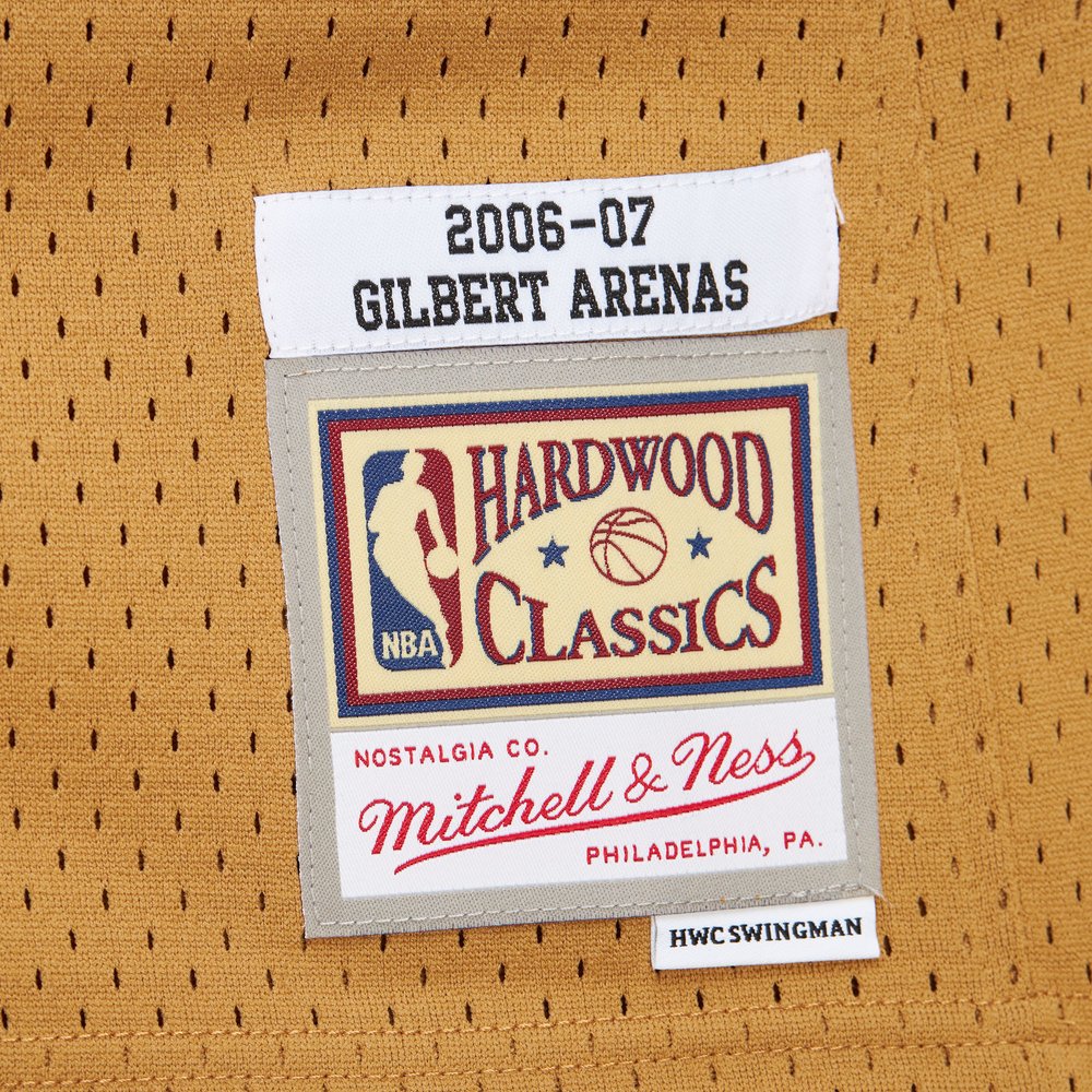 Maillot Gilbert Arenas Washington Wizards Swingman Hardwood Classics - Gold