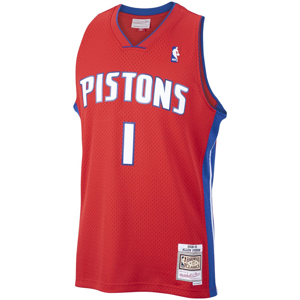 Maillot Allen Iverson Detroit Pistons Swingman Hardwood Classics - Red