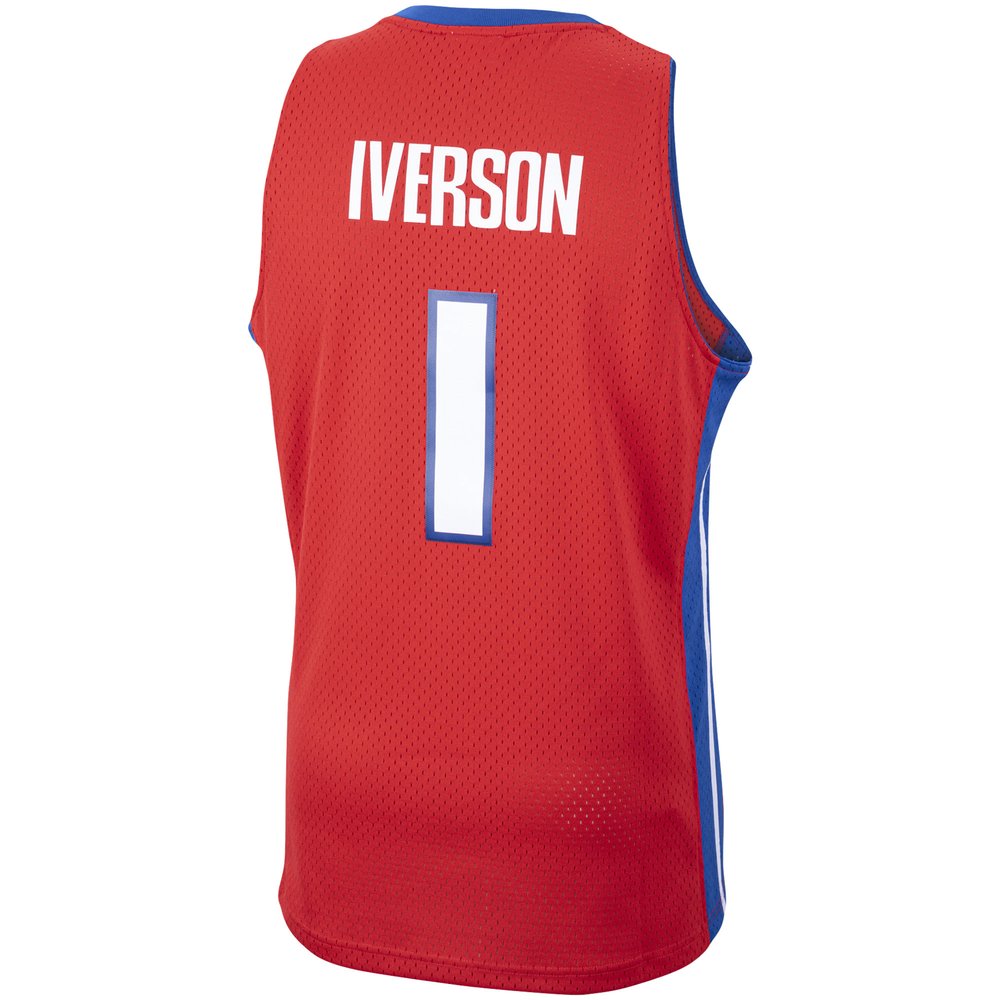 Maillot Allen Iverson Detroit Pistons Swingman Hardwood Classics - Red