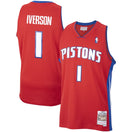Maillot Allen Iverson Detroit Pistons Swingman Hardwood Classics - Red