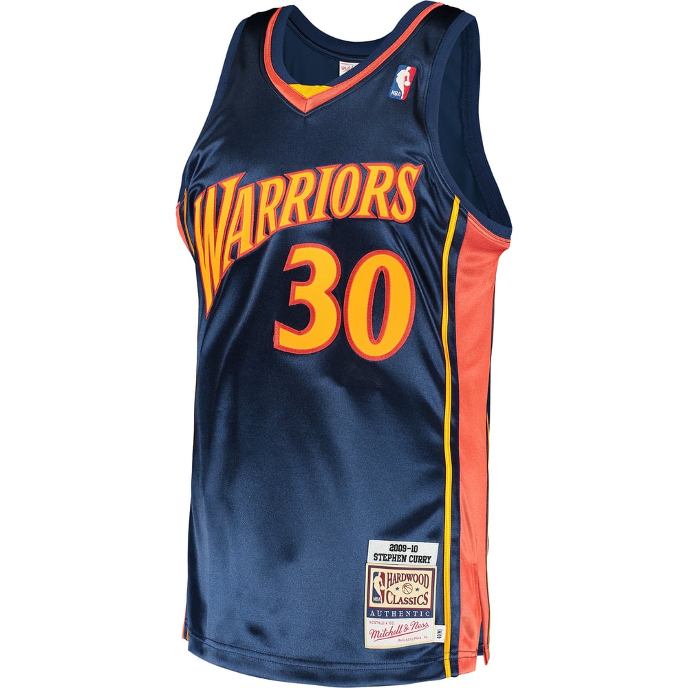 Maillot Stephen Curry Golden State Warriors Authentic Hardwood Classics - Navy