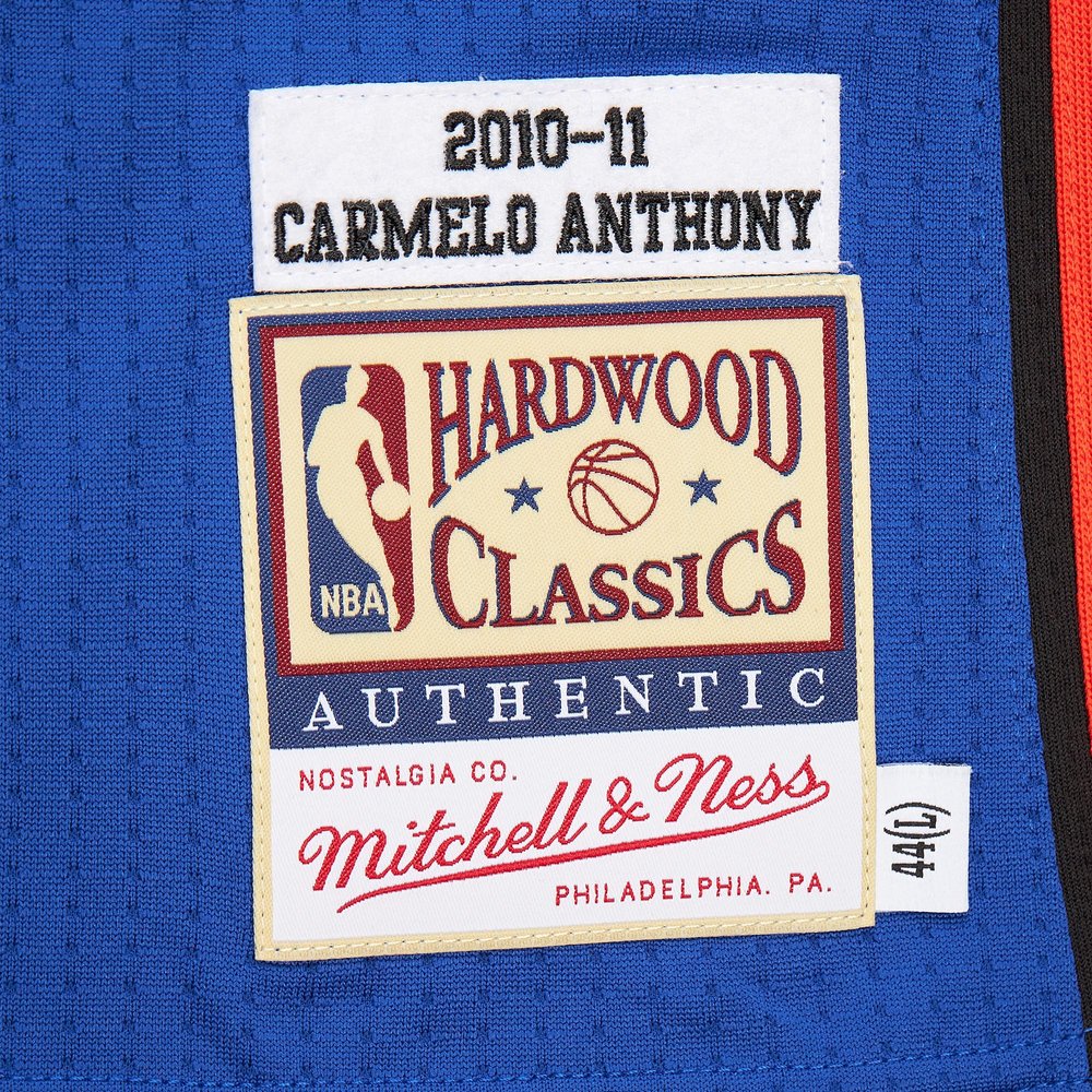 Maillot Carmelo Anthony New York Knicks Authentic Hardwood Classics - Blue
