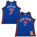 Maillot Carmelo Anthony New York Knicks Authentic Hardwood Classics - Blue