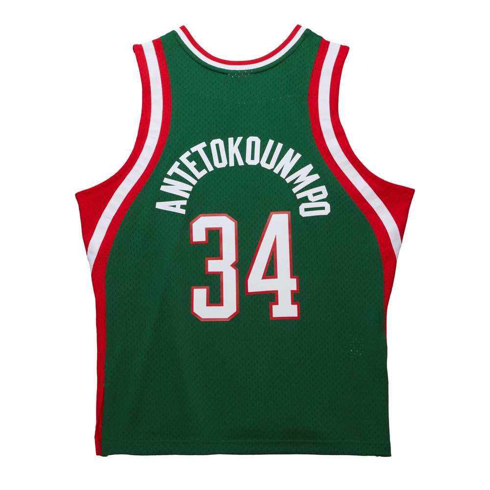 Maillot Giannis Antetokounmpo Milwaukee Bucks Swingman Hardwood Classics - Hunter Green