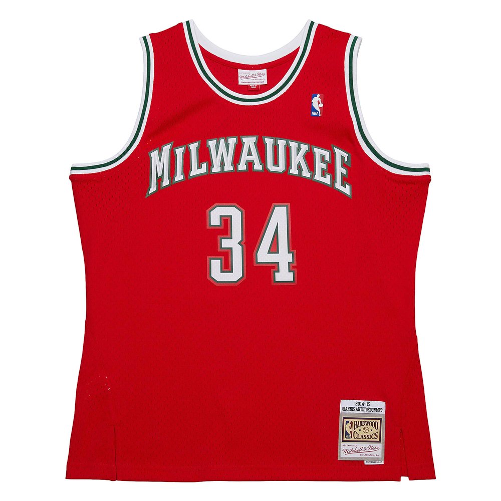 Maillot Giannis Antetokounmpo Milwaukee Bucks Swingman Hardwood Classics - Red