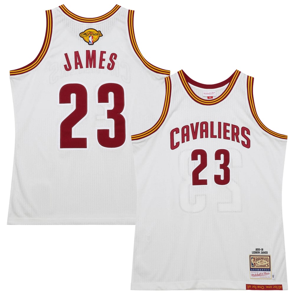 Maillot LeBron James Cleveland Cavaliers Authentic Hardwood Classics - White