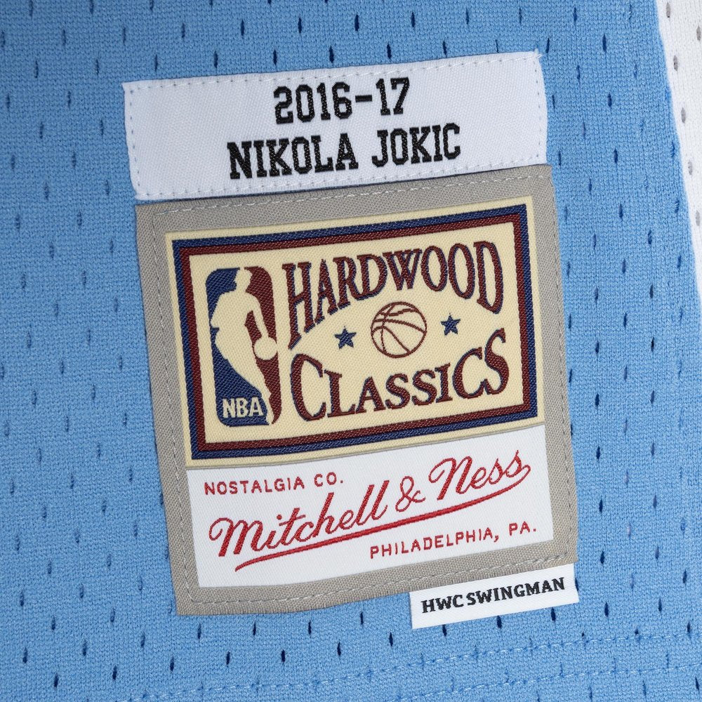 Maillot Nikola Jokic Denver Nuggets Swingman Hardwood Classics - Light Blue