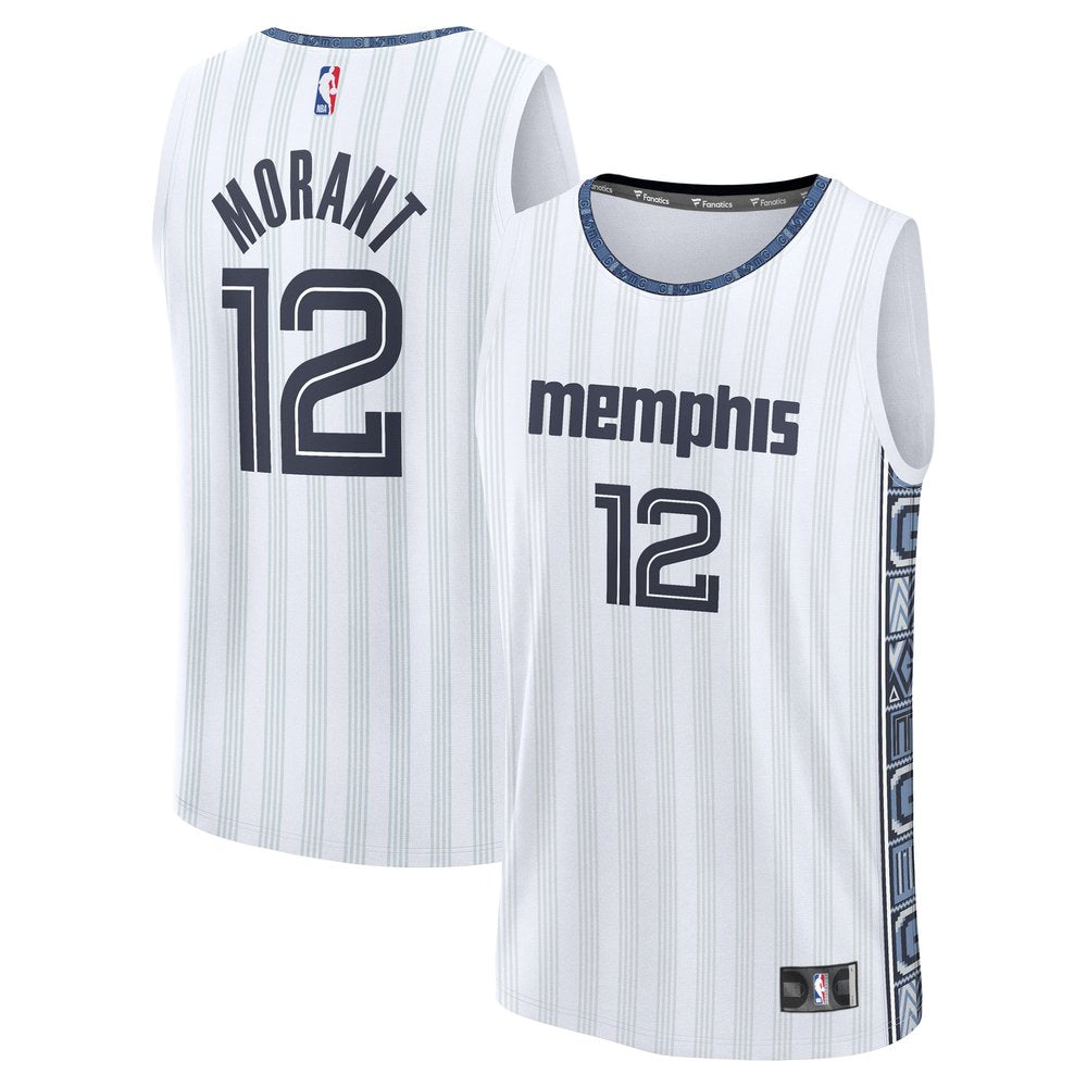 Maillot Ja Morant Memphis Grizzlies Fast Break City Edition - White