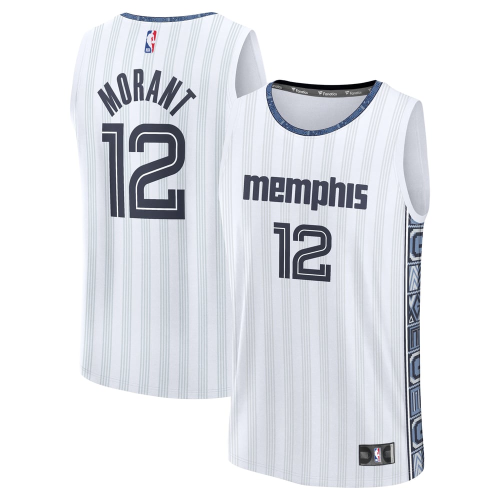 Maillot Ja Morant Memphis Grizzlies Fast Break City Edition - White