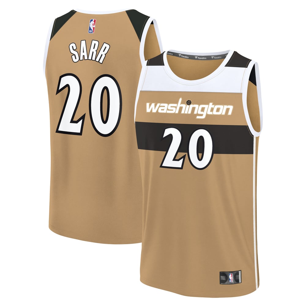 Maillot Alex Sarr Washington Wizards Fast Break City Edition - Gold