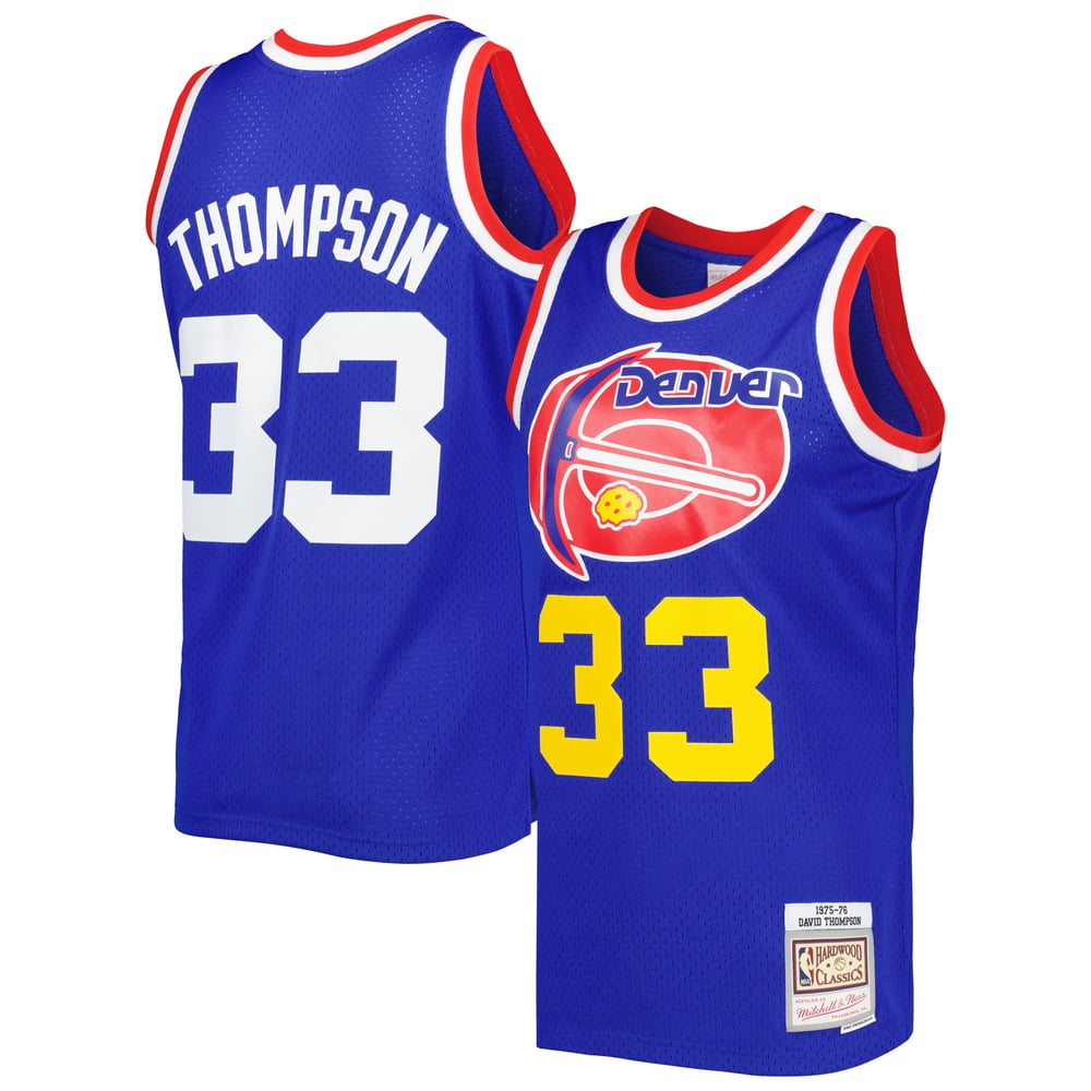Maillot David Thompson Denver Nuggets Swingman Hardwood Classics - Royal
