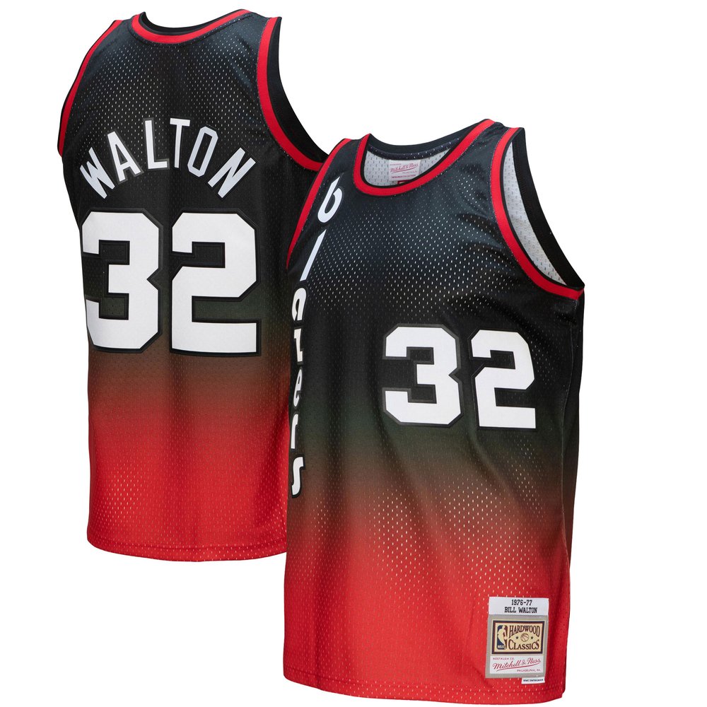 Maillot Bill Walton Portland Trail Blazers Swingman Hardwood Classics - Red/Black