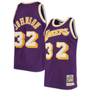 Maillot Magic Johnson Los Angeles Lakers Authentic Hardwood Classics - Purple