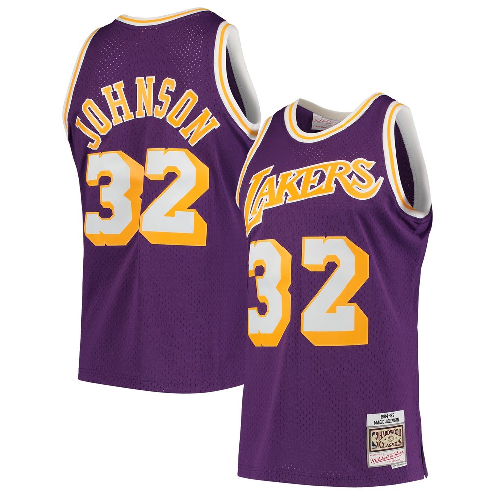 Maillot Magic Johnson Los Angeles Lakers Swingman Hardwood Classics - Purple