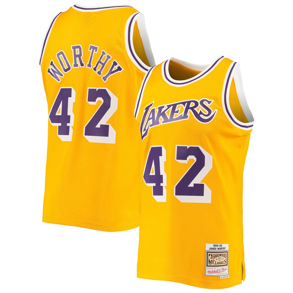 Maillot James Worthy Los Angeles Lakers Swingman Hardwood Classics - Gold