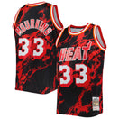 Maillot Alonzo Mourning Miami Heat Swingman Hardwood Classics - Black