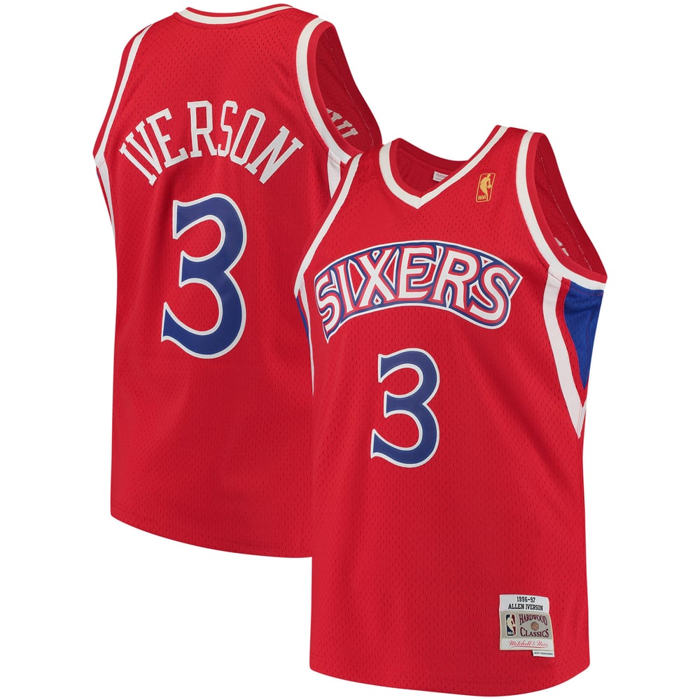 Maillot Allen Iverson Philadelphia 76ers Swingman Hardwood Classics - Red
